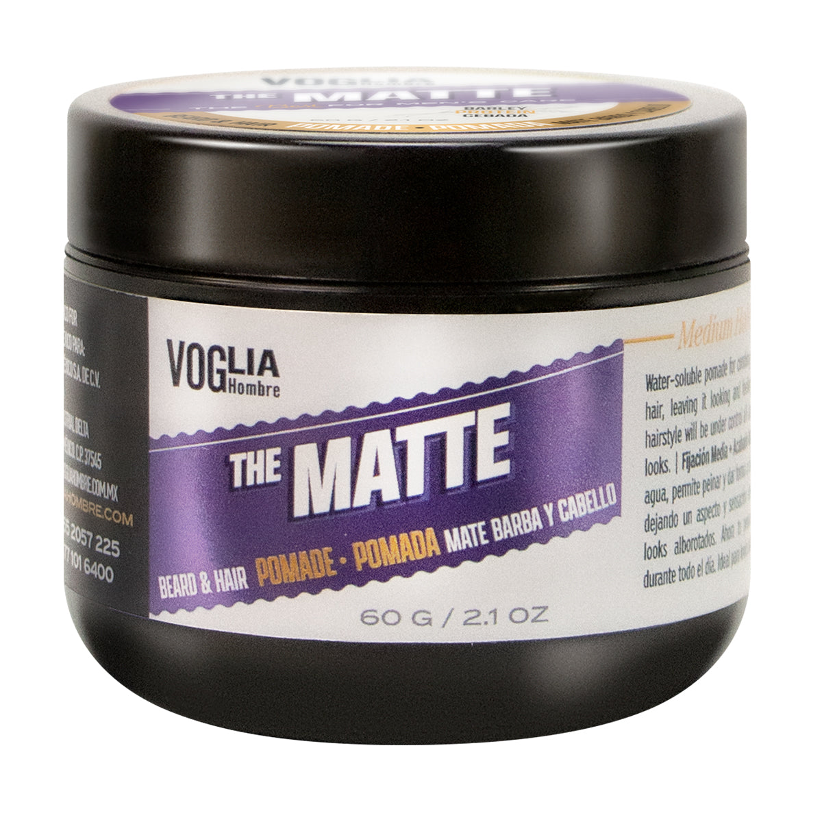 The Matte 60g | Pomada Mate Barba Y Cabello